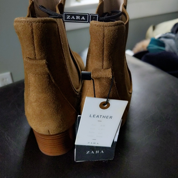 Zara Suede Leather Tan Chelsea Boot 36 37 38 39 42 - Picture 6 of 6